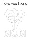 I love you Nana! Coloring Page