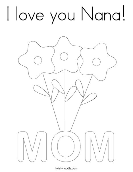 Mother's Day Flowers Coloring Page
