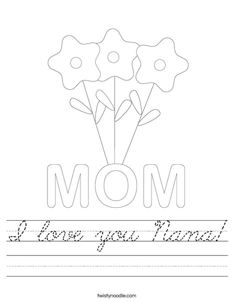 Mother's Day Flowers Worksheet