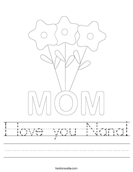 Mother's Day Flowers Worksheet