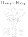 I love you Nanny! Coloring Page