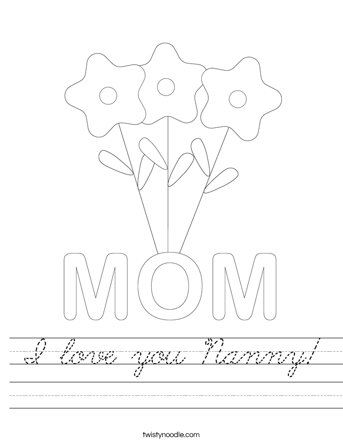 I love you Nanny! Worksheet