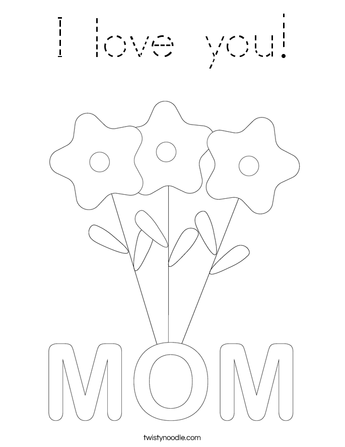 I love you! Coloring Page