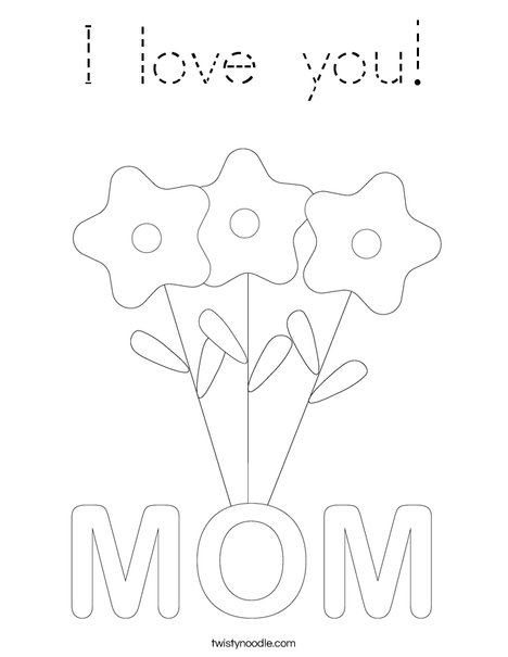 Mother's Day Flowers Coloring Page