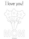 I love you! Coloring Page