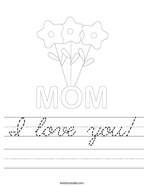 Mother's Day Flowers Worksheet