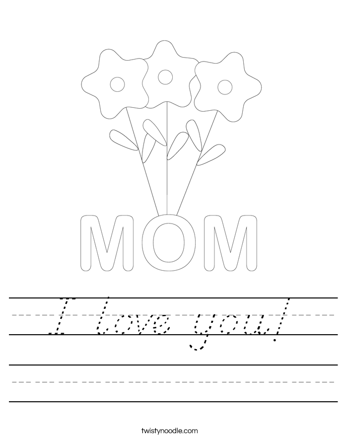 I love you! Worksheet