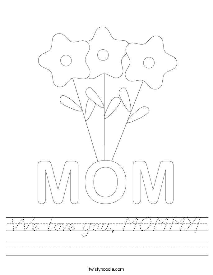 We love you, MOMMY! Worksheet