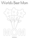 World's Best Mom Coloring Page