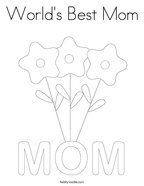 World's Best Mom Coloring Page