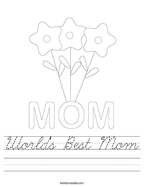 Mother's Day Flowers Worksheet