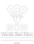 World's Best Mom Handwriting Sheet
