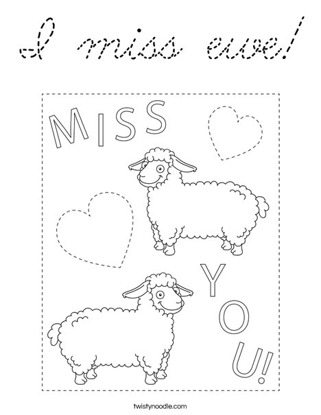 I miss ewe! Coloring Page