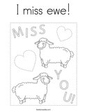 I miss ewe Coloring Page