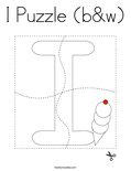 I Puzzle (b&w) Coloring Page