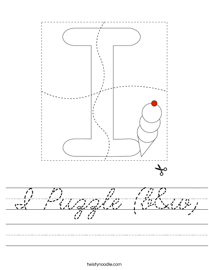 I Puzzle (b&w) Worksheet