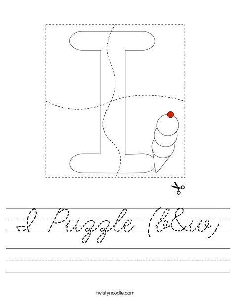 I Puzzle (b&w) Worksheet