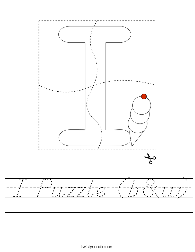 I Puzzle (b&w) Worksheet