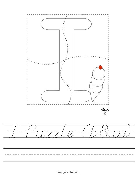 I Puzzle (b&w) Worksheet