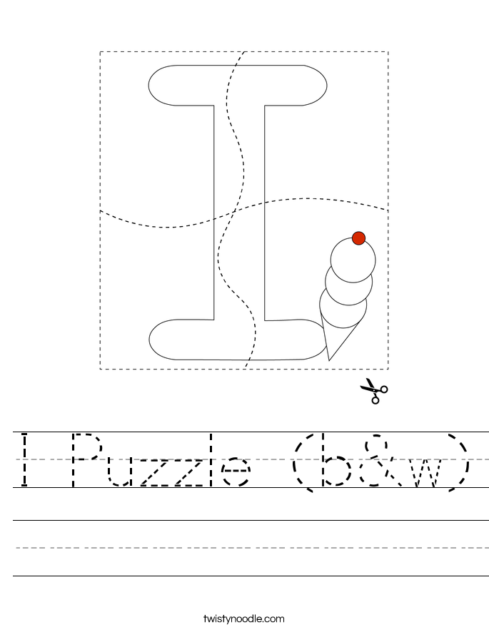 I Puzzle (b&w) Worksheet