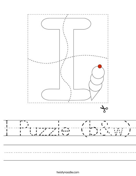 I Puzzle (b&w) Worksheet