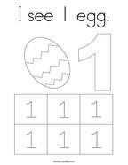 I see 1 egg Coloring Page