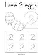 I see 2 eggs Coloring Page