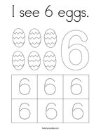 I see 6 eggs Coloring Page