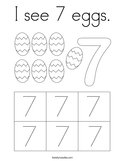 I see 7 eggs Coloring Page