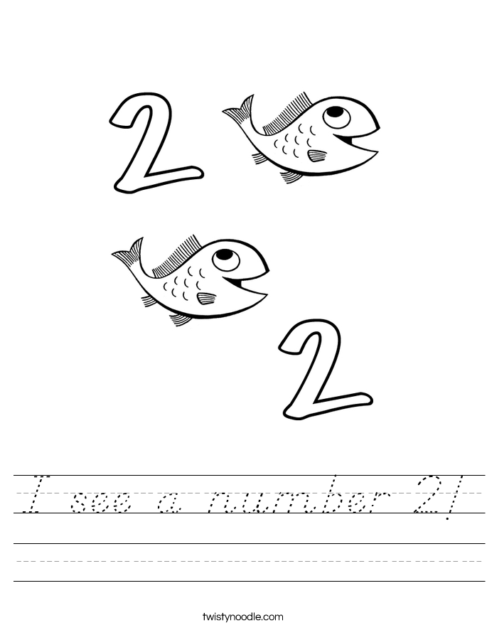 I see a number 2! Worksheet