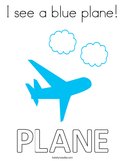 I see a blue plane Coloring Page