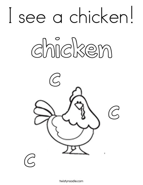 I see a chicken! Coloring Page