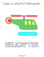 I see a colorful helicopter Coloring Page