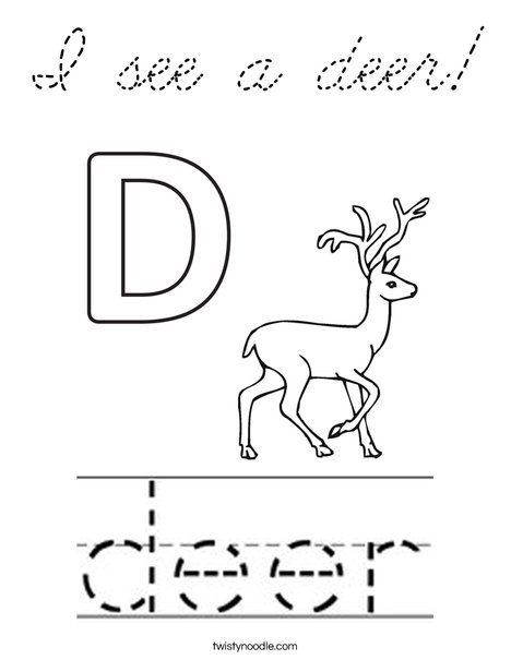 I see a deer! Coloring Page