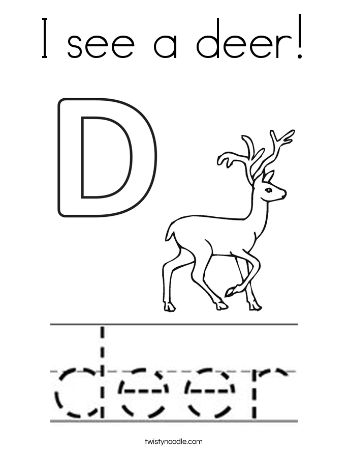 I see a deer! Coloring Page