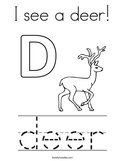 I see a deer Coloring Page