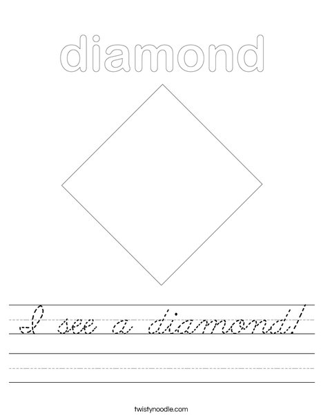 I see a diamond! Worksheet