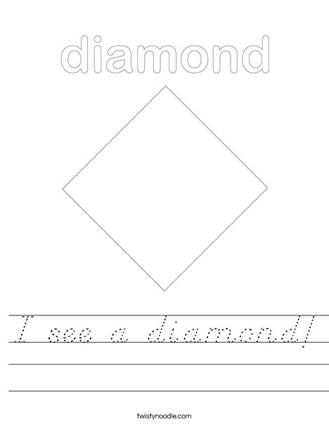 I see a diamond! Worksheet