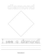I see a diamond Handwriting Sheet