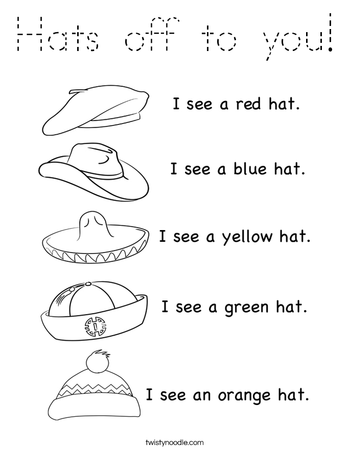 Hats off to you! Coloring Page