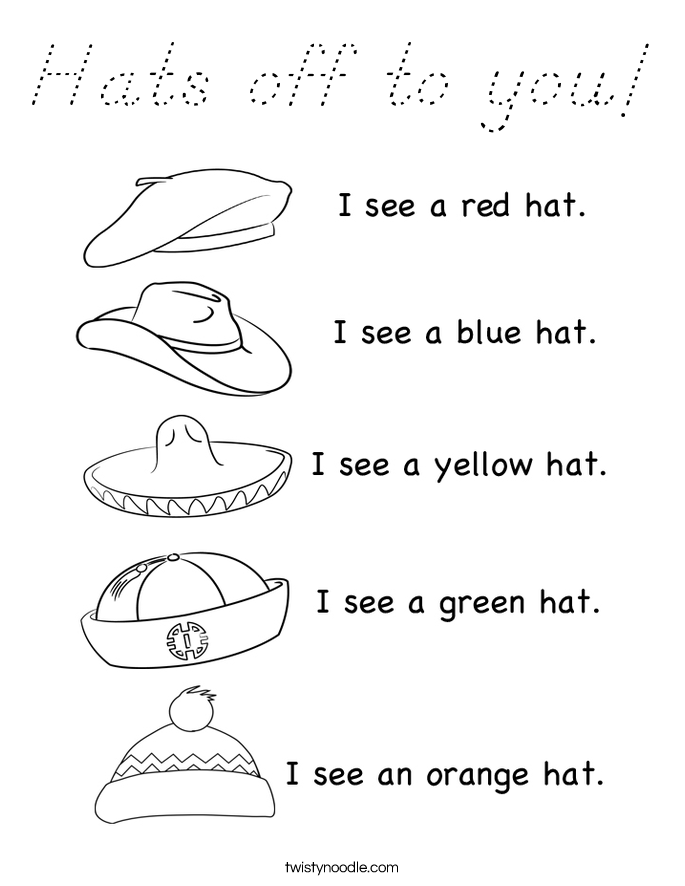 Hats off to you! Coloring Page