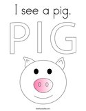 I see a pig Coloring Page