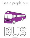 I see a purple bus Coloring Page