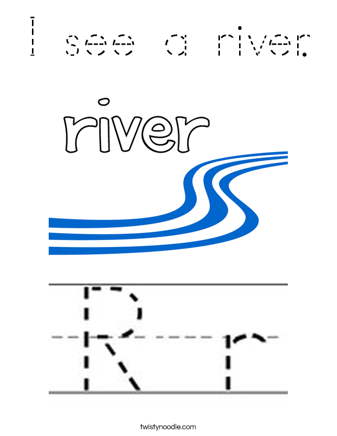 I see a river. Coloring Page