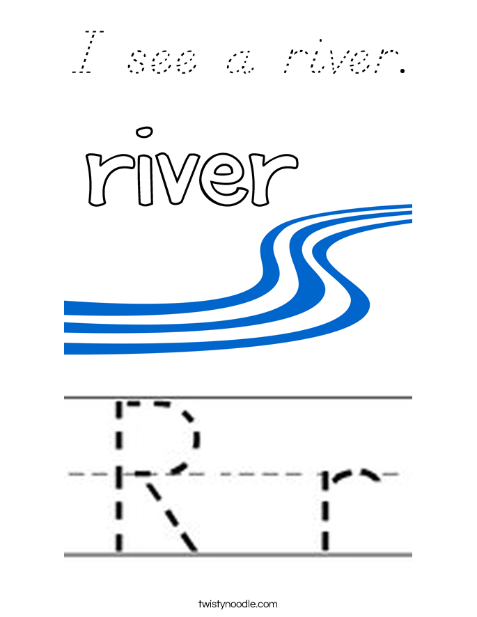 I see a river. Coloring Page