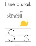 I see a snail Coloring Page