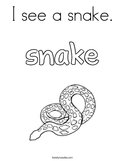 I see a snake Coloring Page