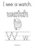 I see a watch Coloring Page