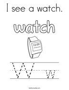 I see a watch Coloring Page