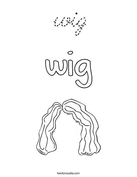 I see a wig. Coloring Page